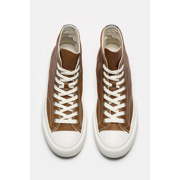 Chuck Taylor First String Hi Chestnut/Black/Snow White US 12 - Picture 4 of 7